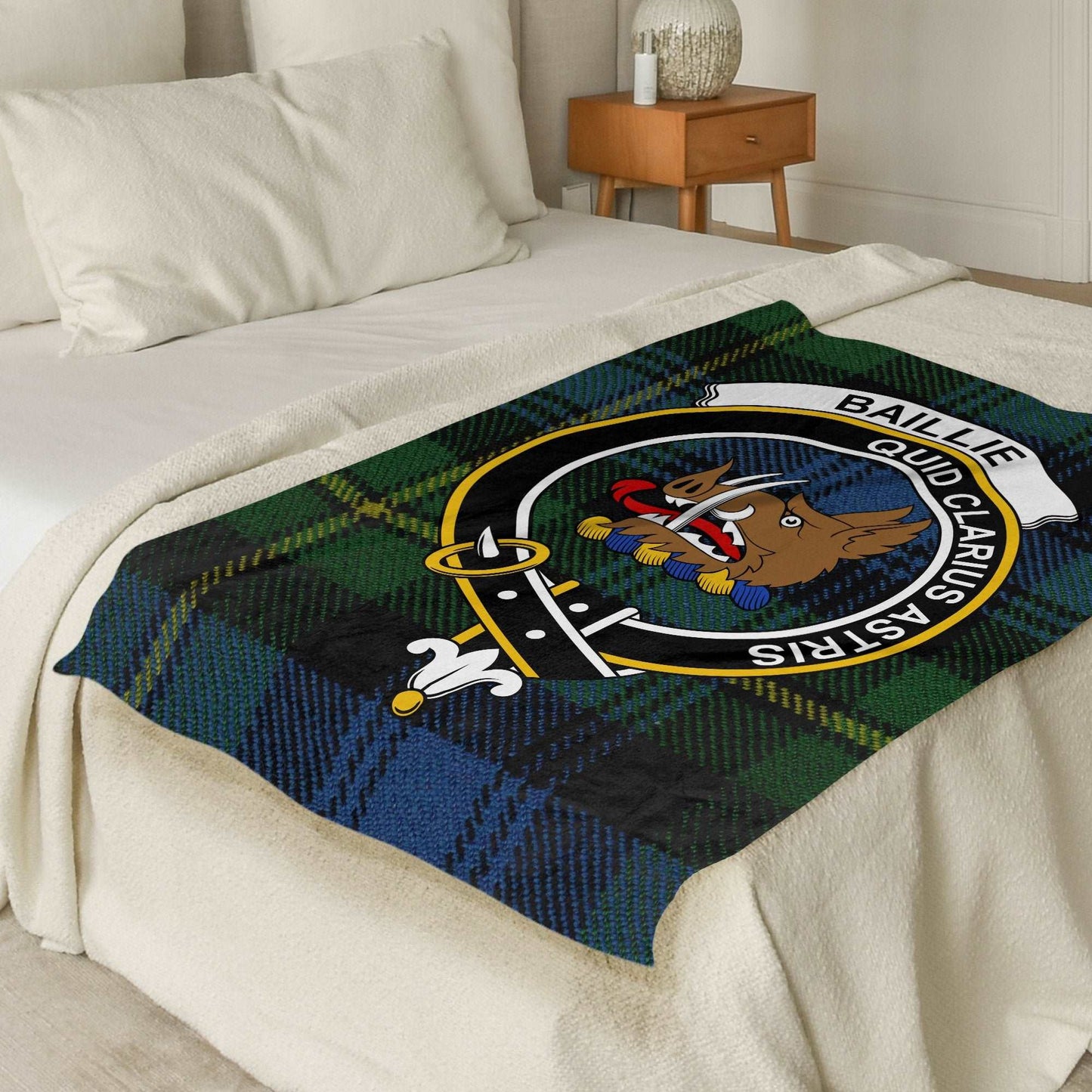 Baillie Crest Quid Clarius Astris Tartan Throw Blanket