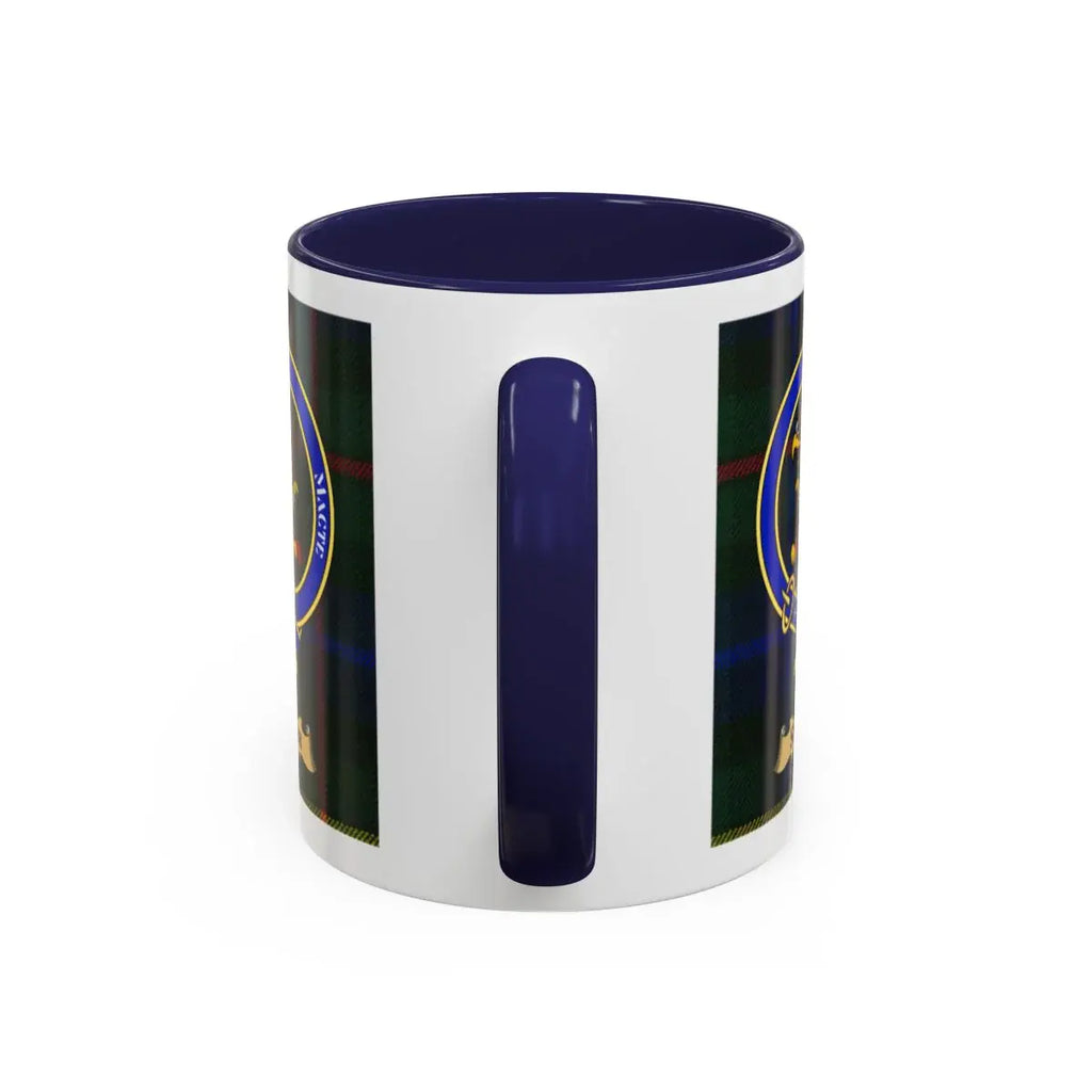 Smith clan crest mug shown in 11 oz and 15 oz sizes