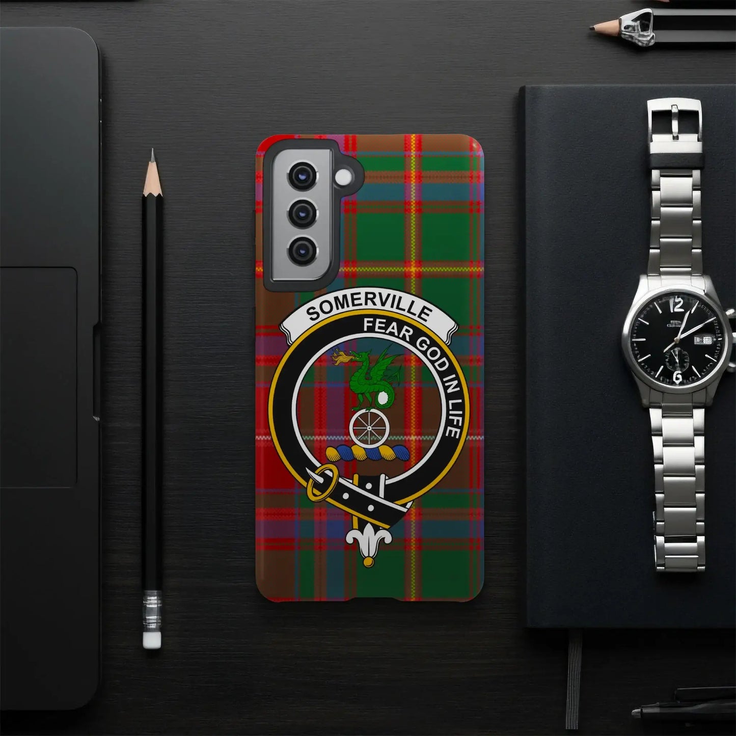 Somerville Fear God in Life Clan Tartan Phone Case