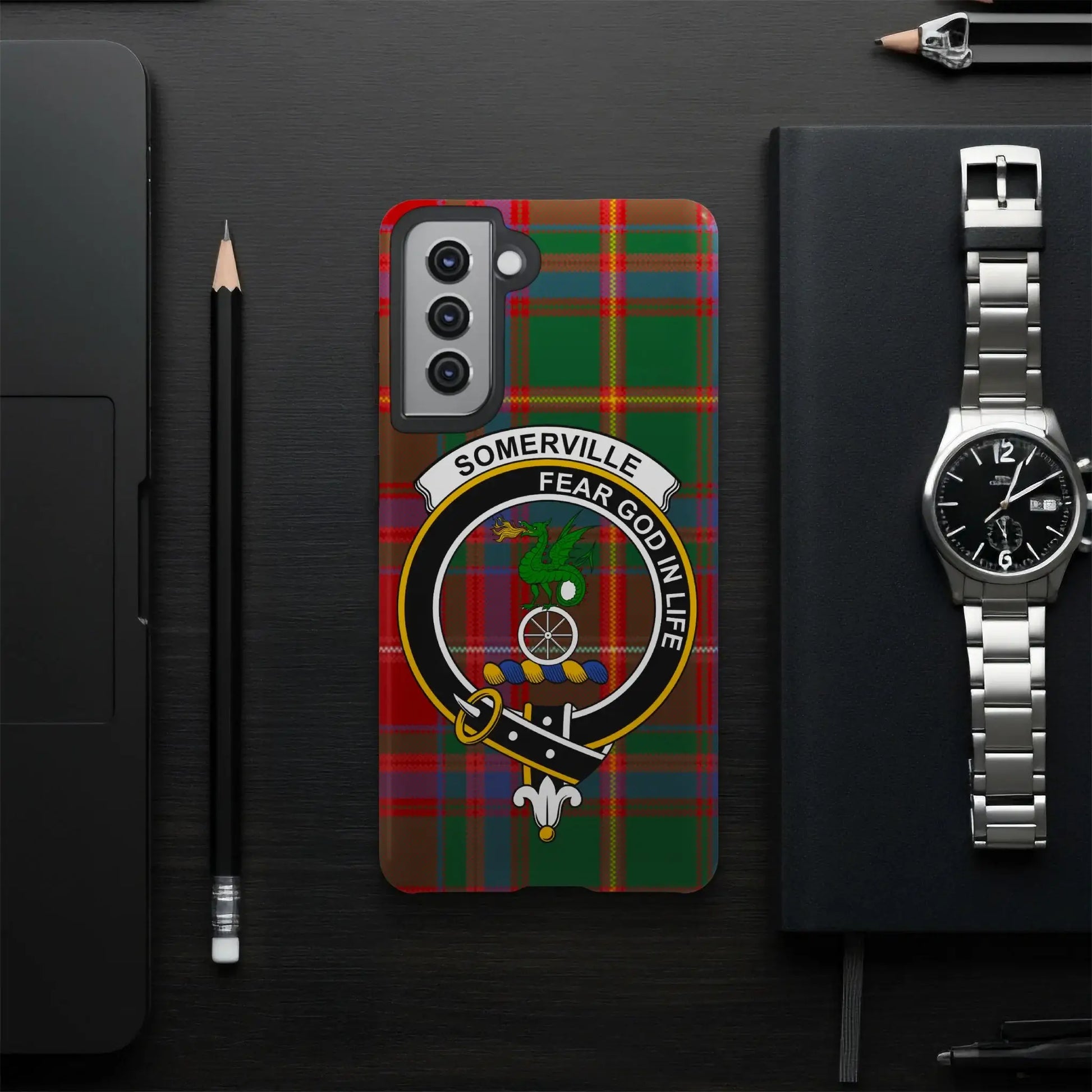 Somerville Fear God in Life Clan Tartan Phone Case