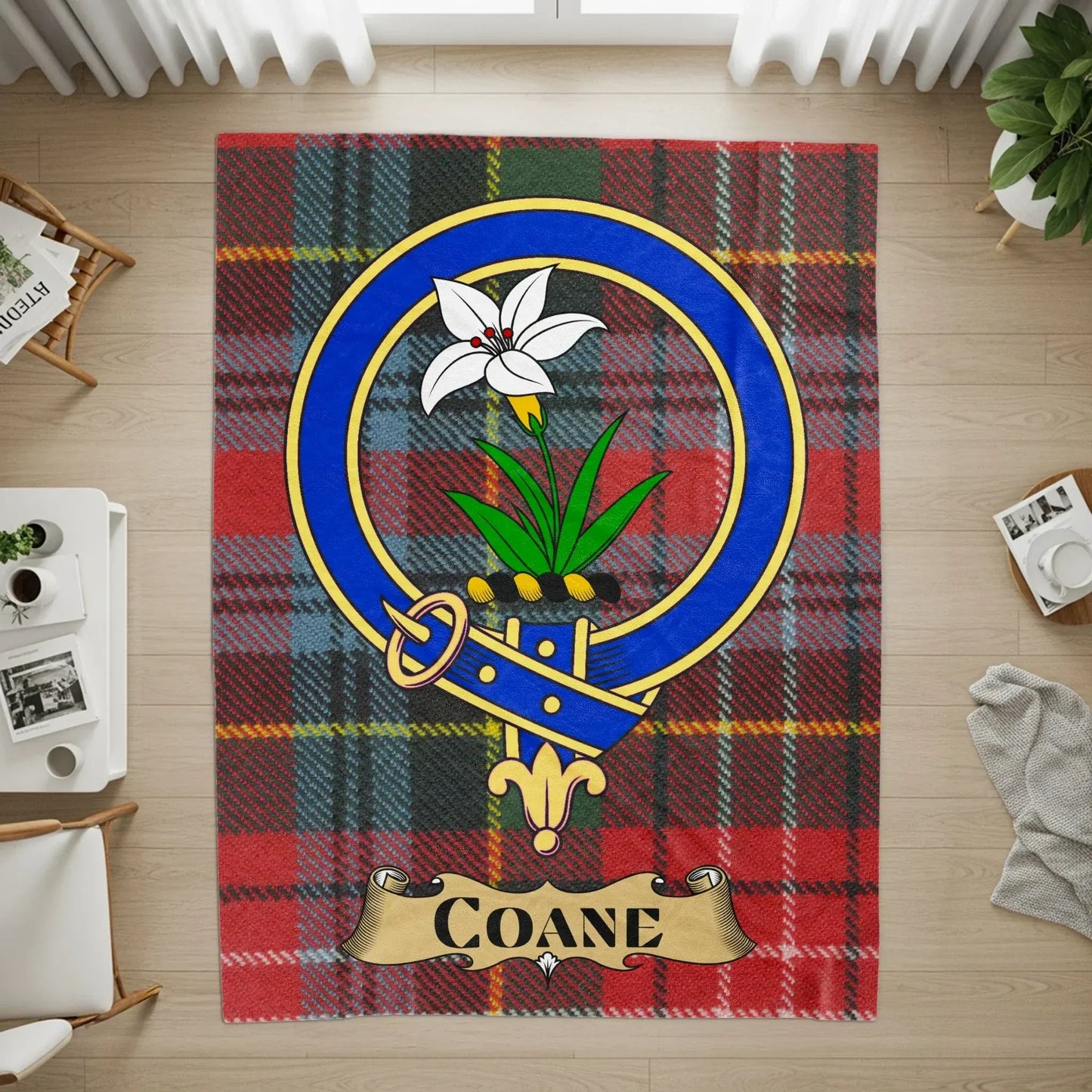 Scottish Tartan Design Coane Personalized Rug product type