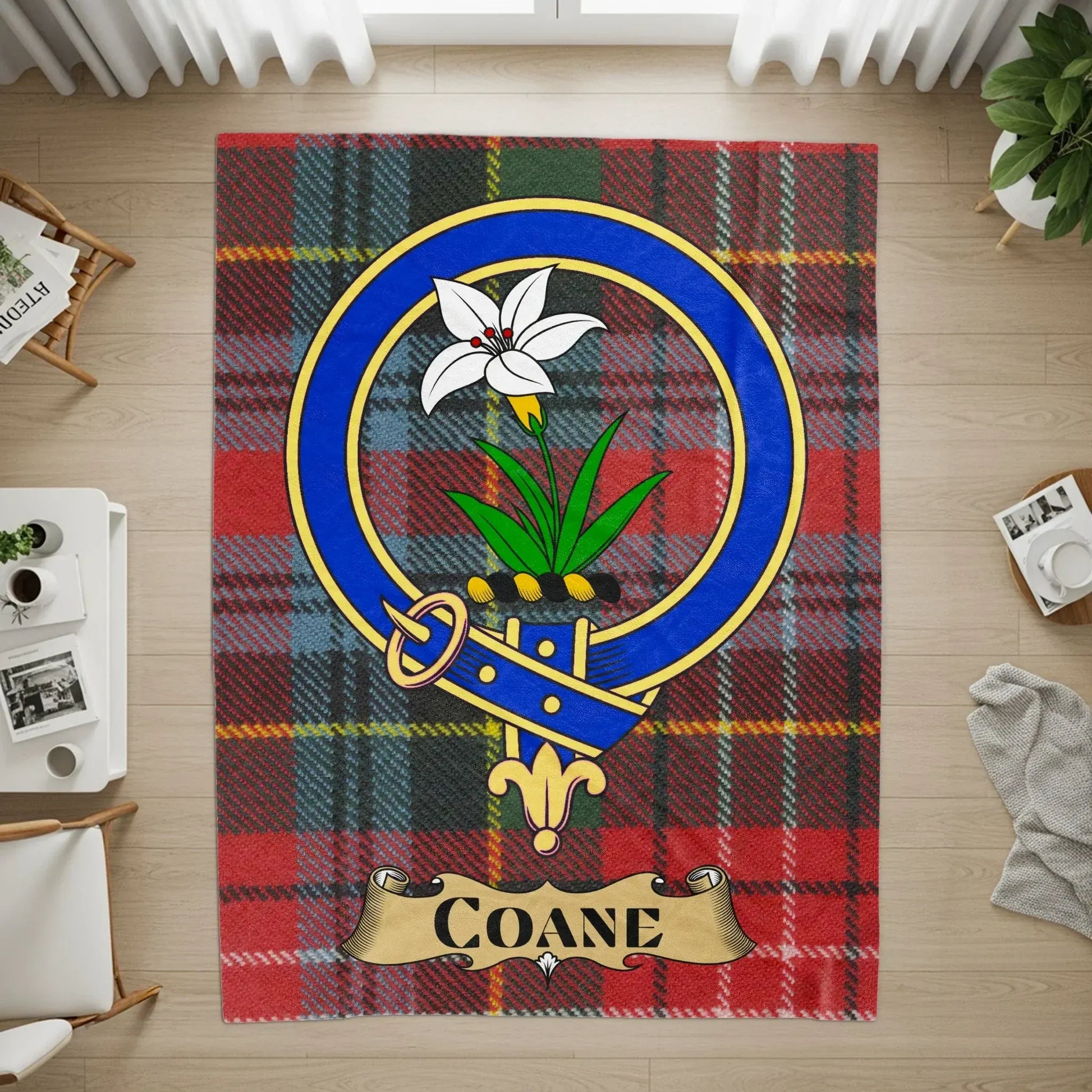 Scottish Tartan Design Coane Personalized Rug product type
