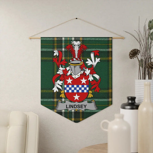 Lindsey Family Crest Tartan Wall Hanging product