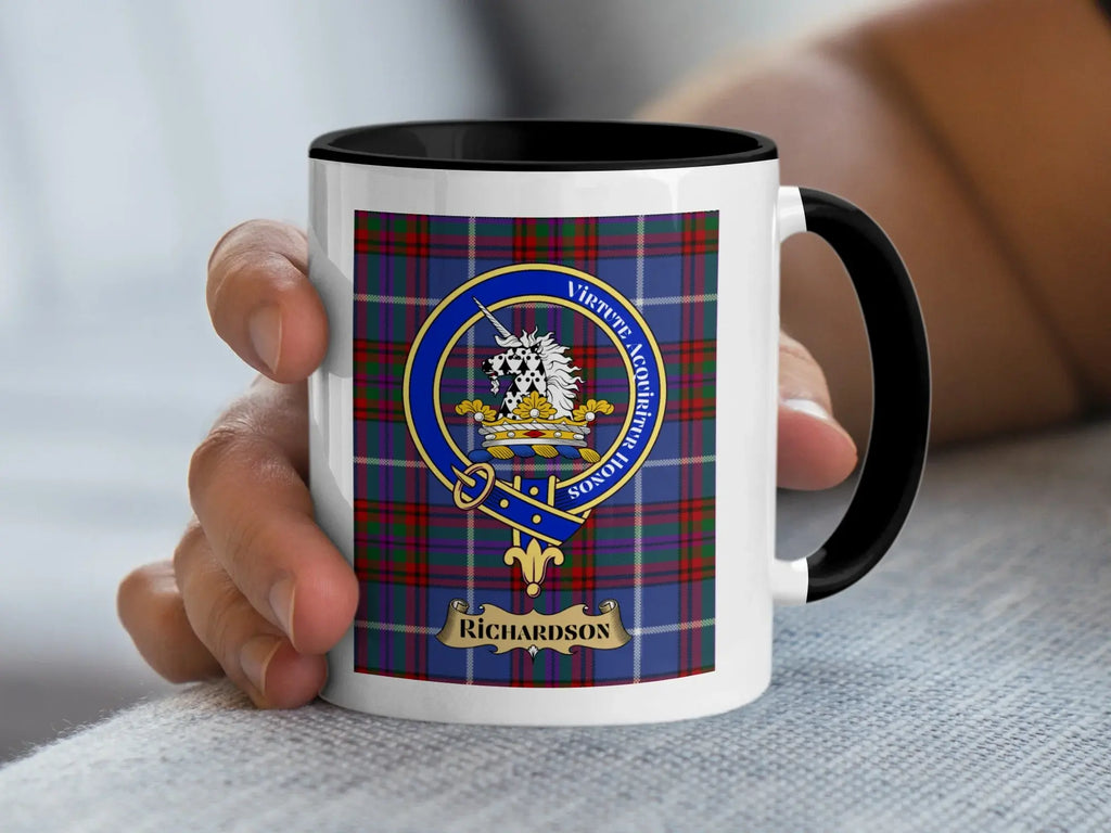 Richardson Family Crest Plaid Design Mug