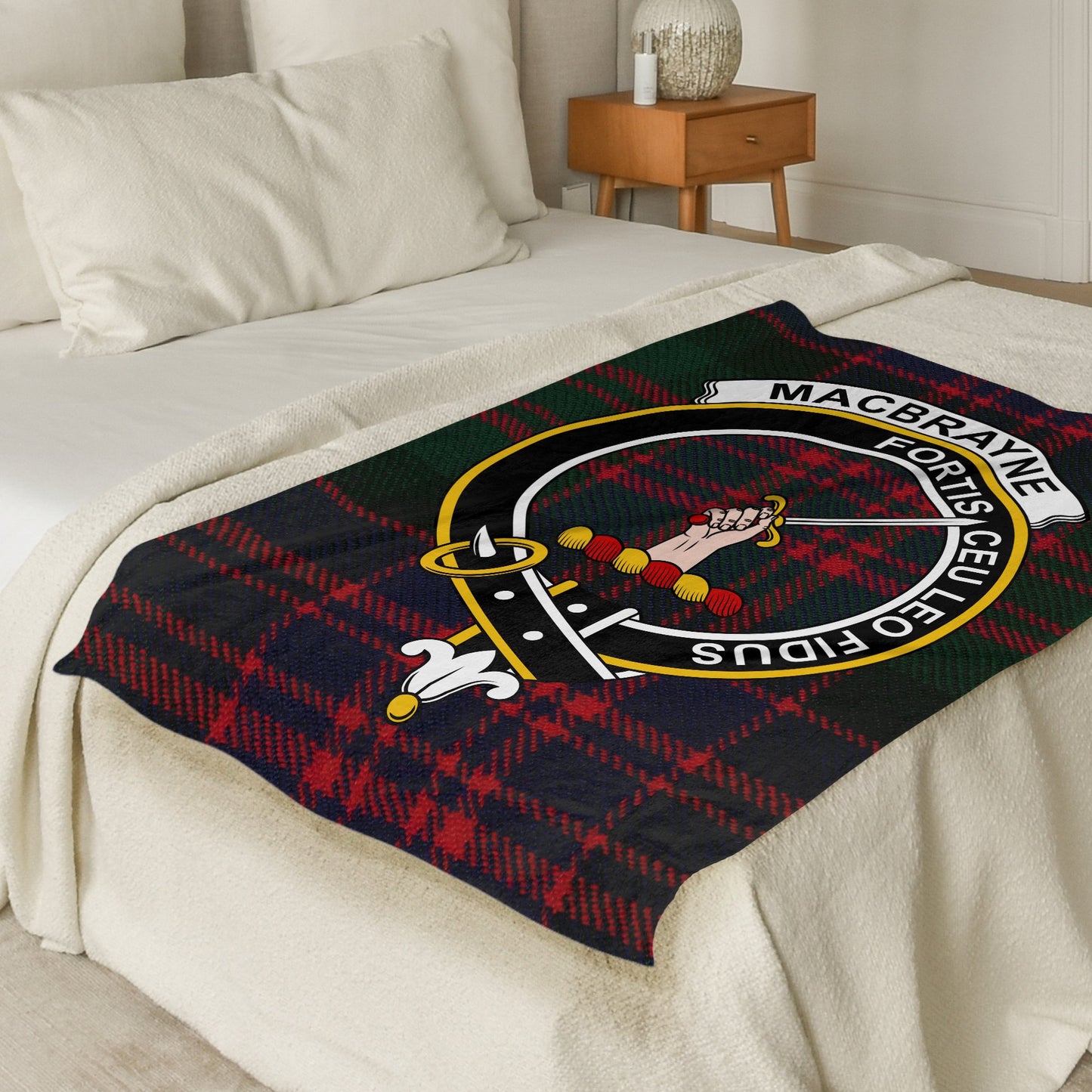 Scottish Clan MacBrayne Tartan Throw Blanket - Living Stone Gifts