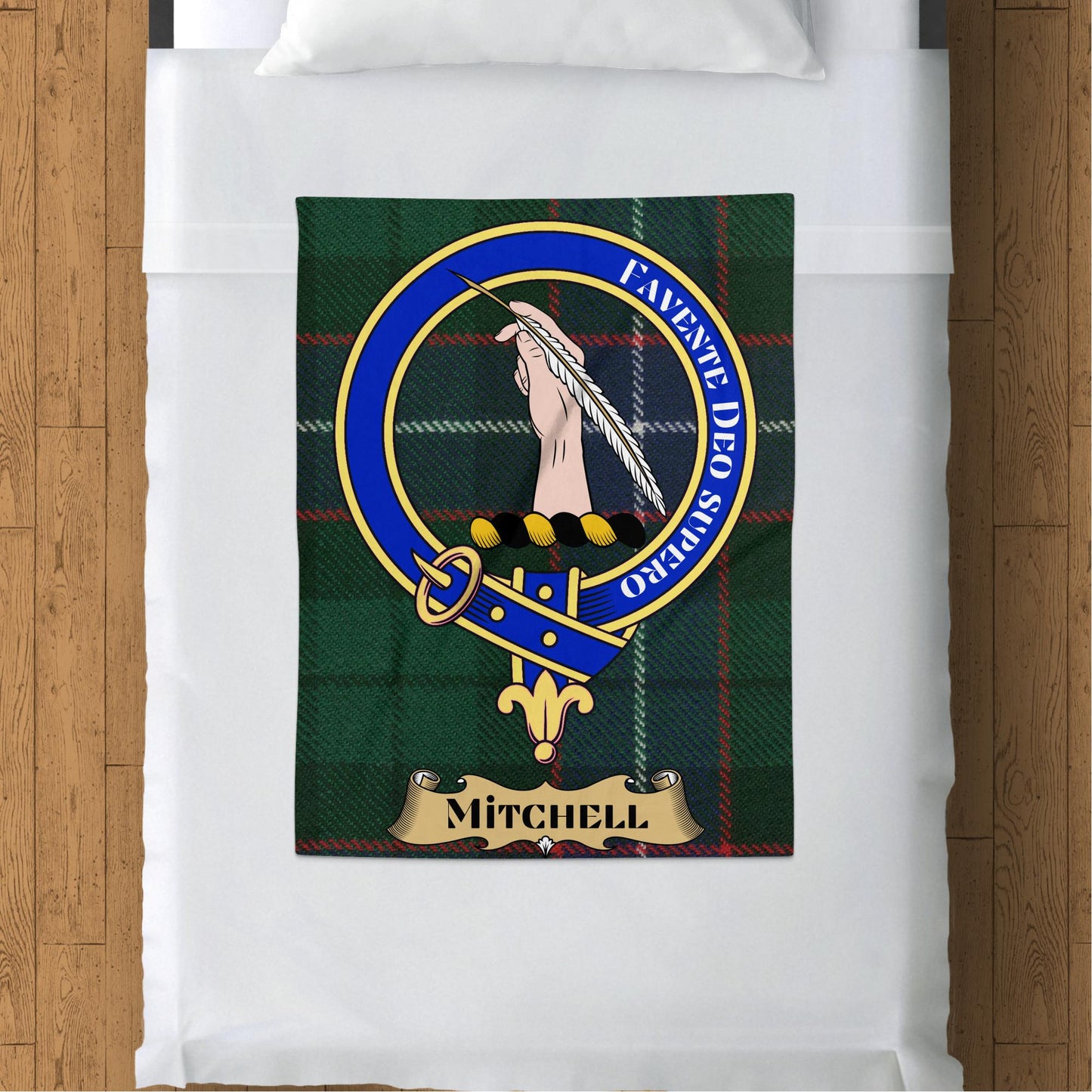 Scottish Clan Mitchell Tartan Throw Blanket - Living Stone Gifts