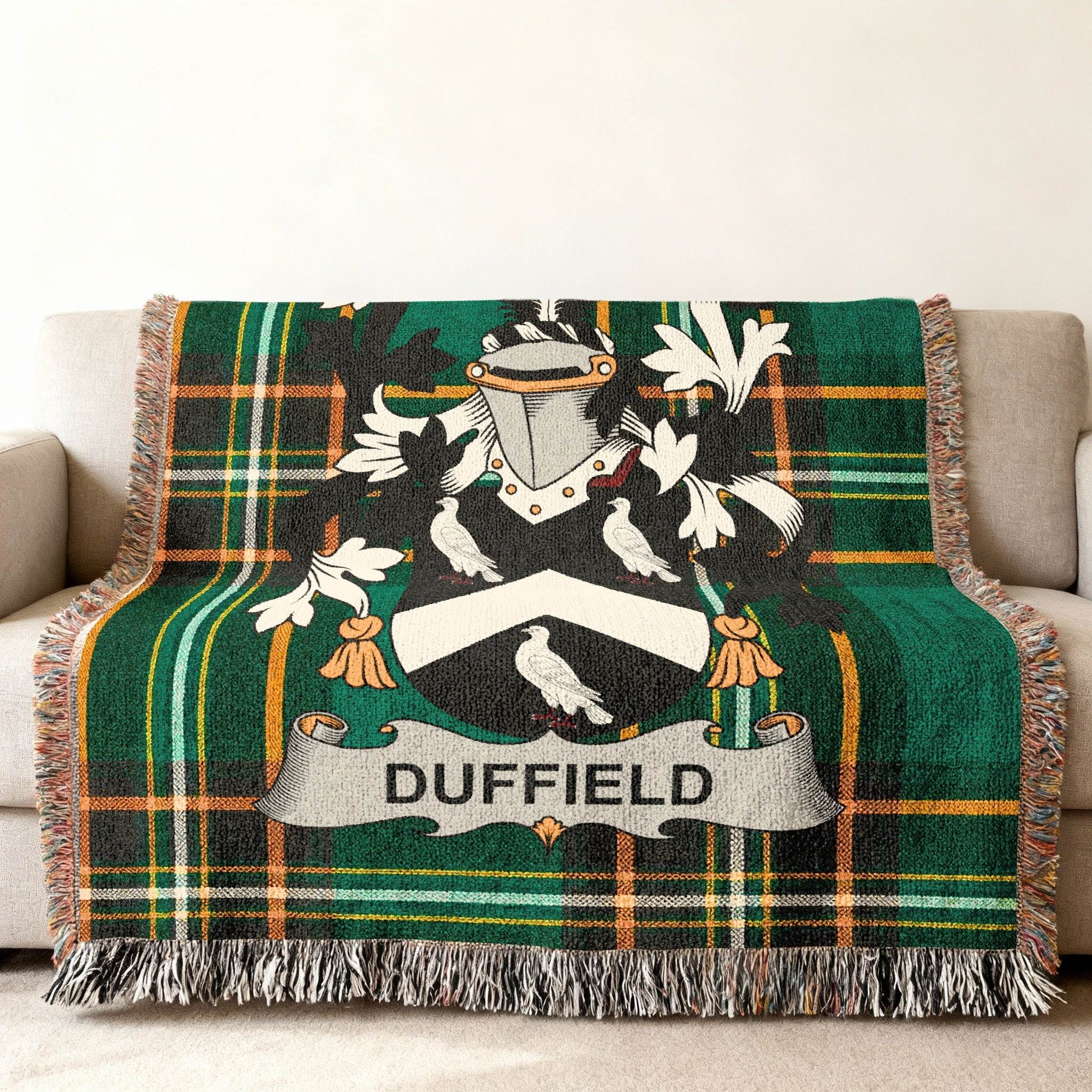 Duffield Tartan Plaid Crest Woven Blanket product type