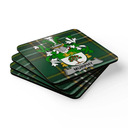 Murphy Tartan Pattern Family Crest Square Coaster product