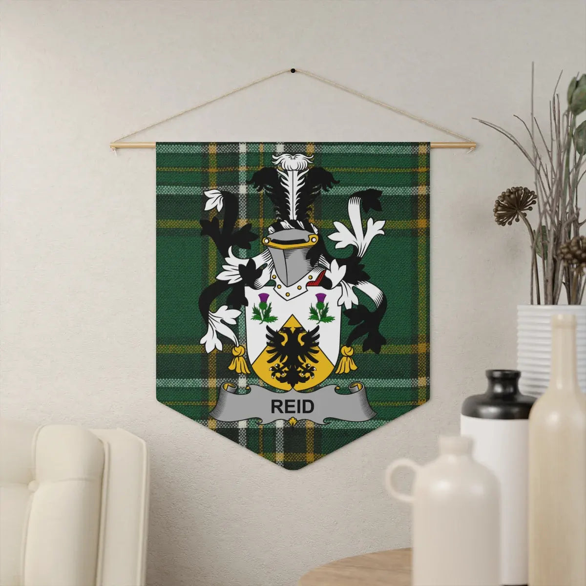 Reid Family Crest Display Plaid Decor Tapestry product type