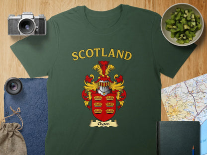 Scotland Crest Graphic Printed T-shirt Clothing Product