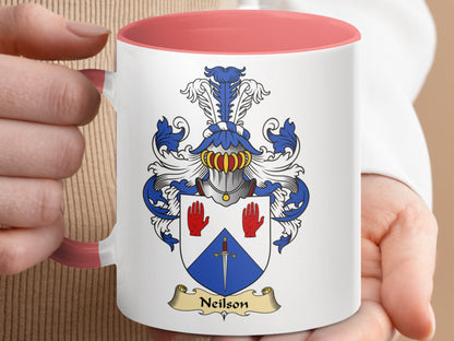 Scottish Clan Surname Neilson Coat of Arms Mug - Living Stone Gifts