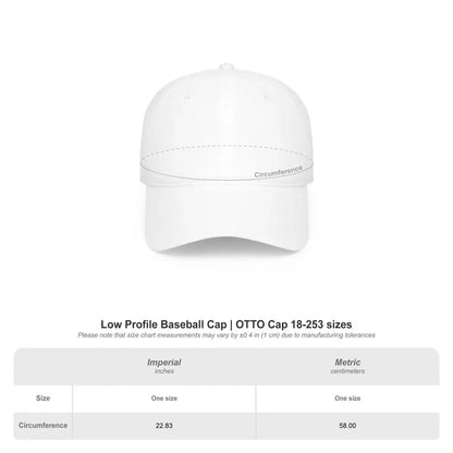 Low Profile Baseball Cap OTTO Cap 18-253 sizes hat