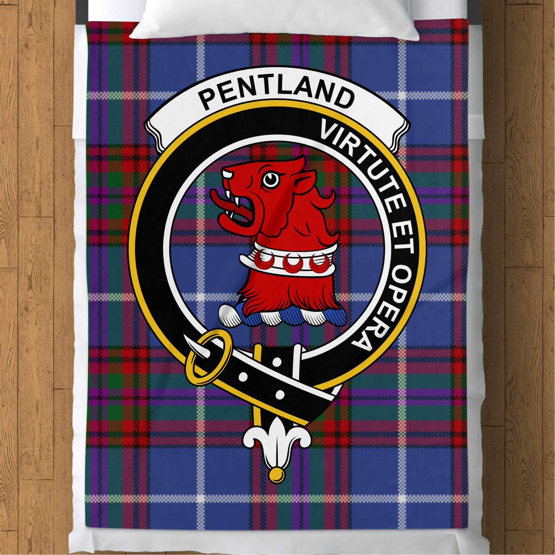 Scottish Clan Pentland Tartan Throw Style Blanket - Living Stone Gifts