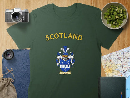 Scotland Crest Design Green T-Shirt Unique Novelty product