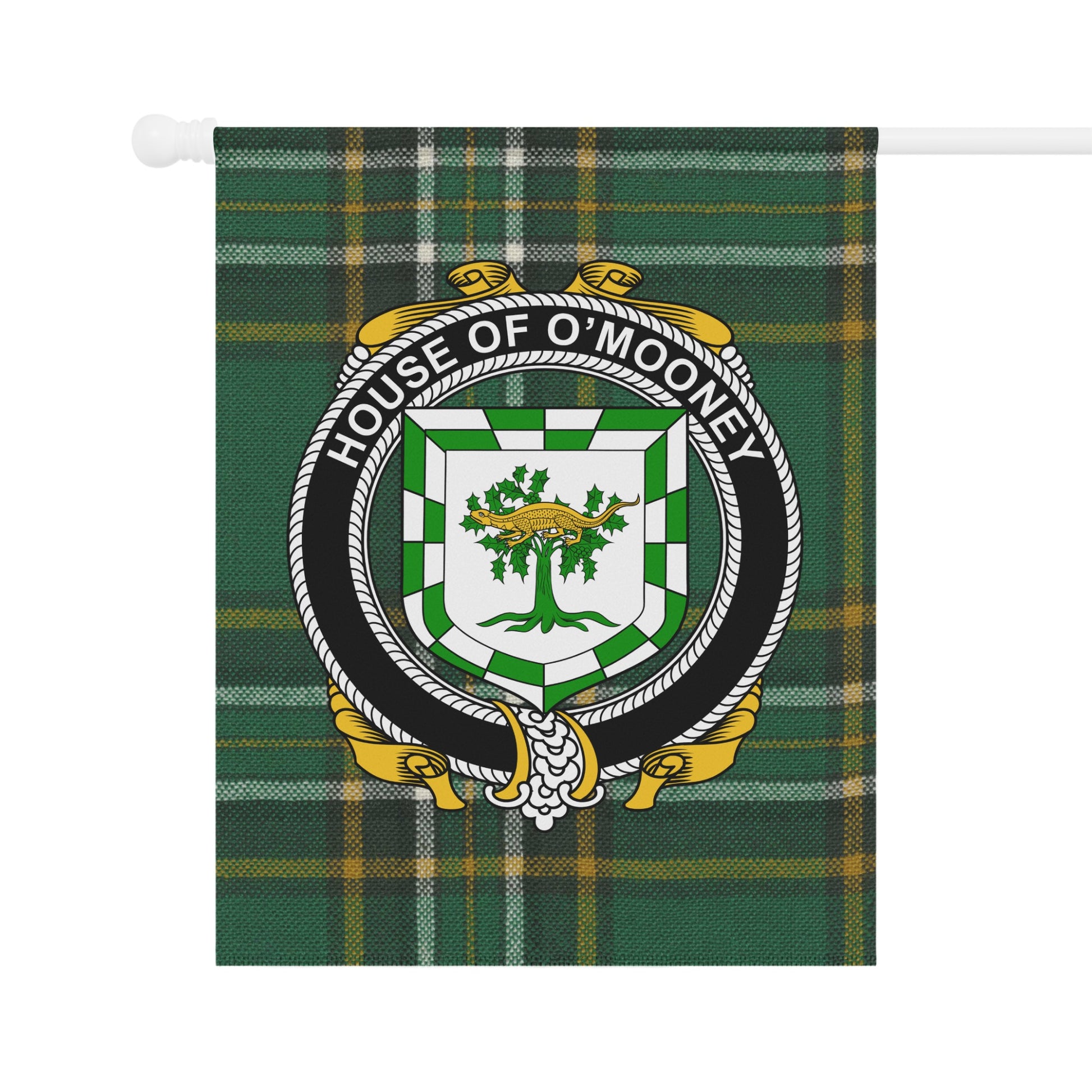 House of O'Mooney Plaid Crest Garden Flag product