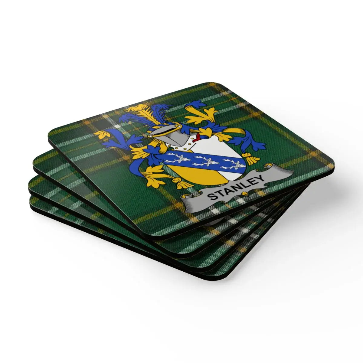 Stanley Clan Tartan Crest Square Coasters product