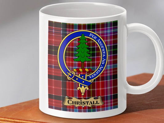 Vibrant Christall Clan Crest Tartan Design Mug product