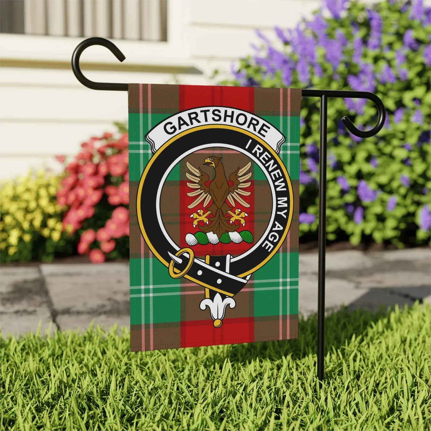 Gartshore I Renew My Age Garden Flag product