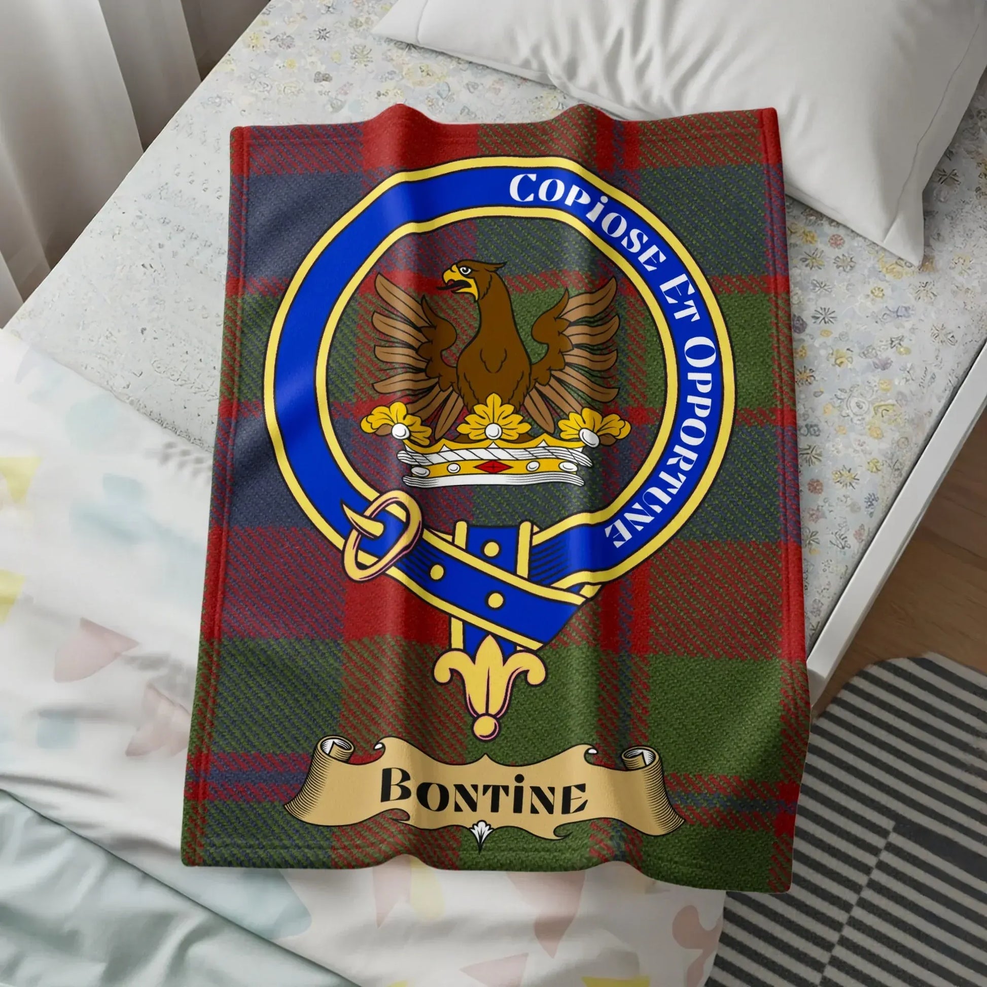 Custom Tartan Crest Blanket Unique Gift Product