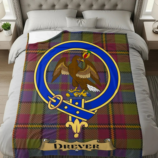 Drever Clan Crest Tartan Plaid Blanket product