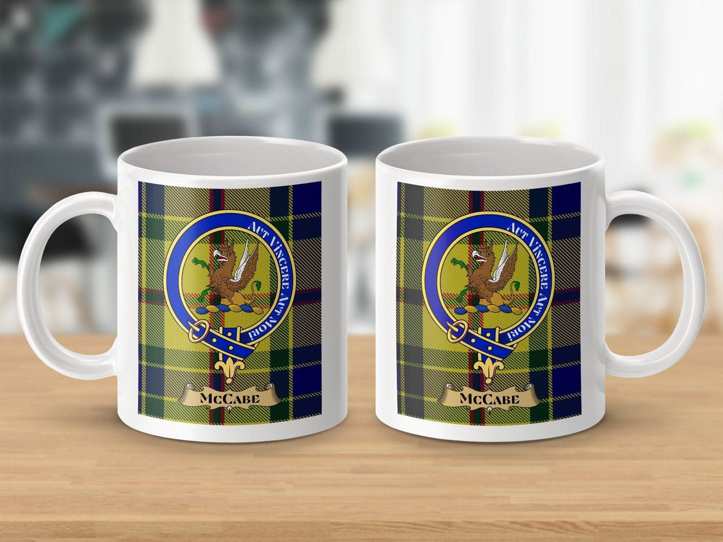 McCabe Family Crest Plaid Design Coffee Mug product