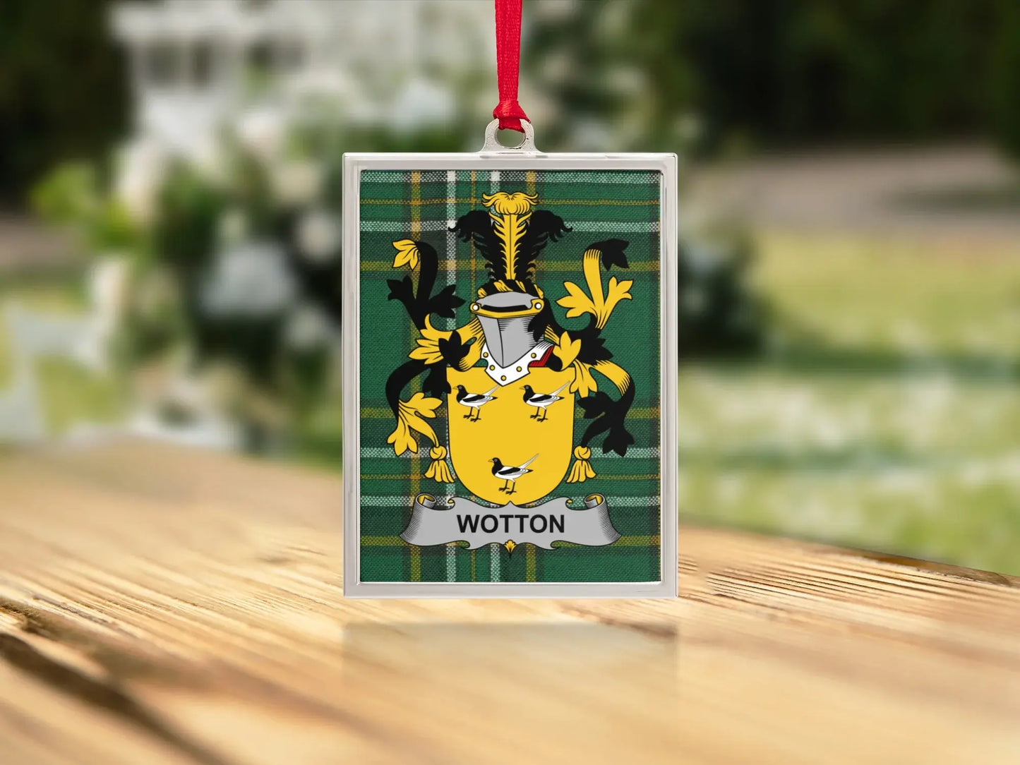 Wotton Family Crest Pattern Rectangular Ornament product