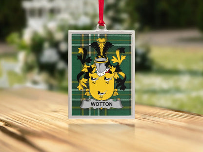 Wotton Family Crest Pattern Rectangular Ornament product