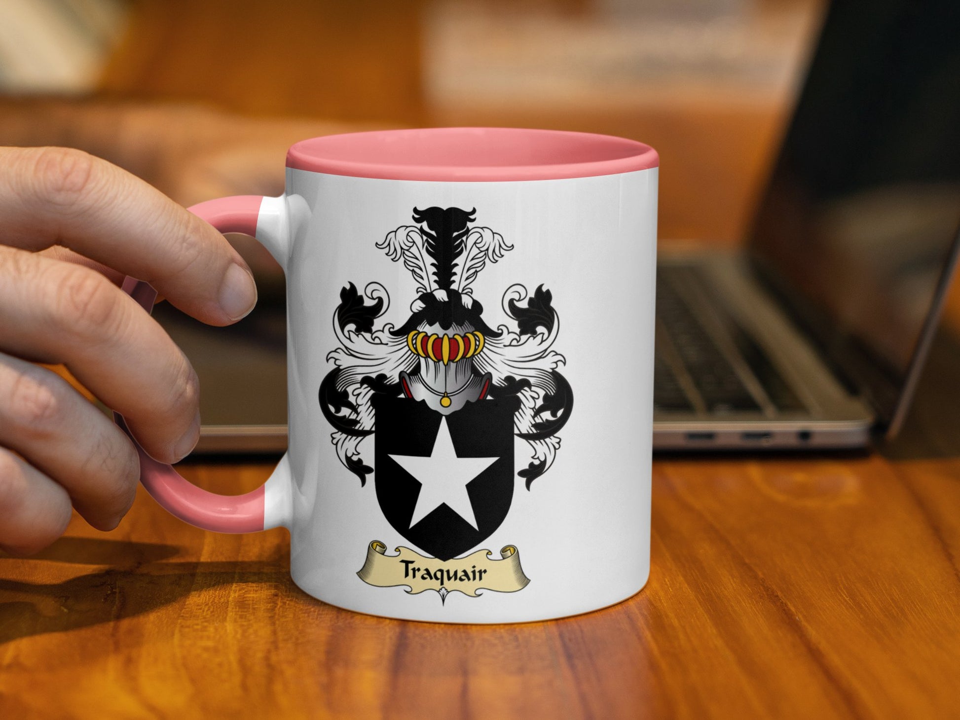 Traditional Scottish Clan Black Star Arms Mug - Living Stone Gifts