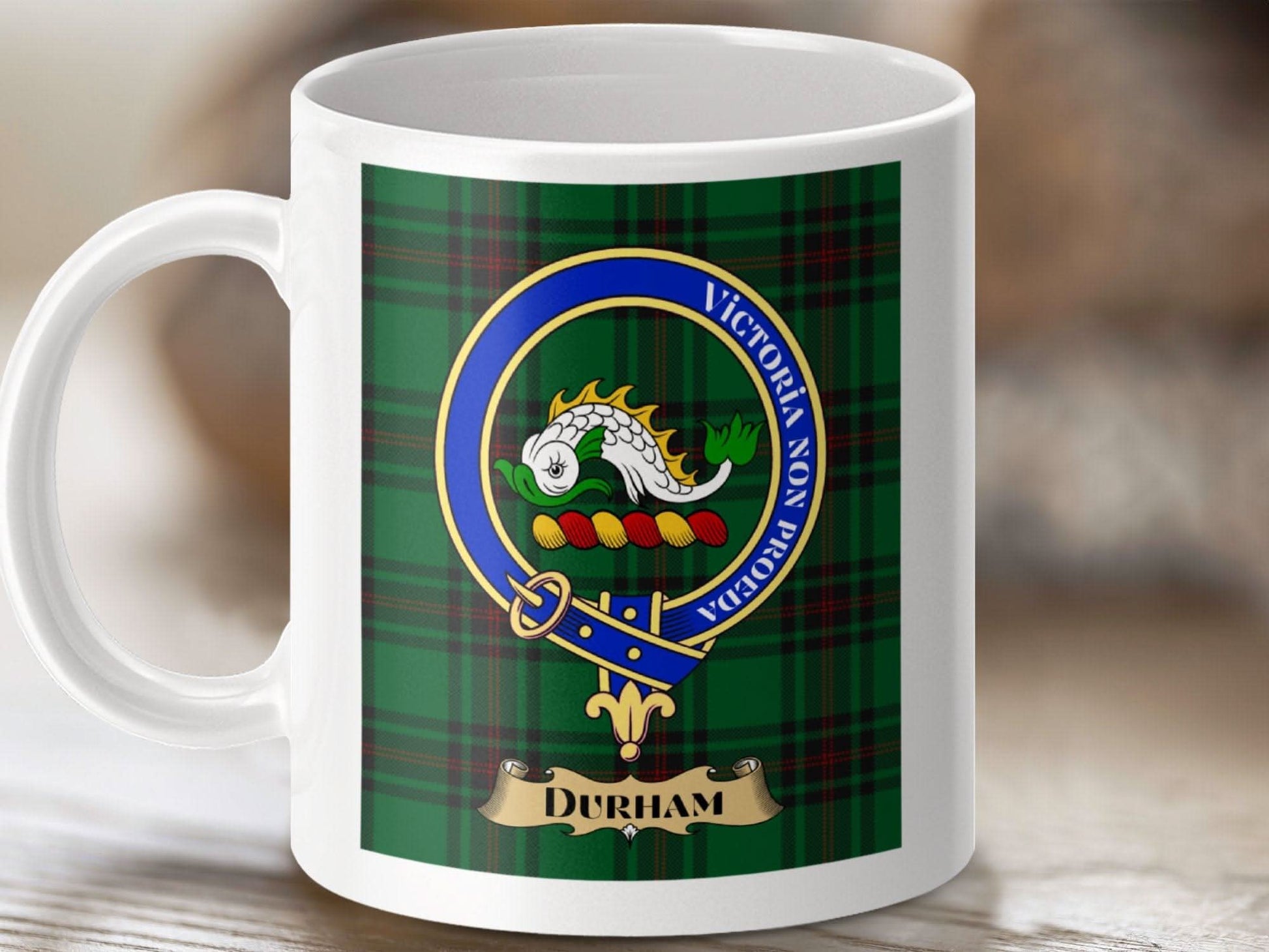 Elegant Durham Tartan Mug Clan Crest Design product
