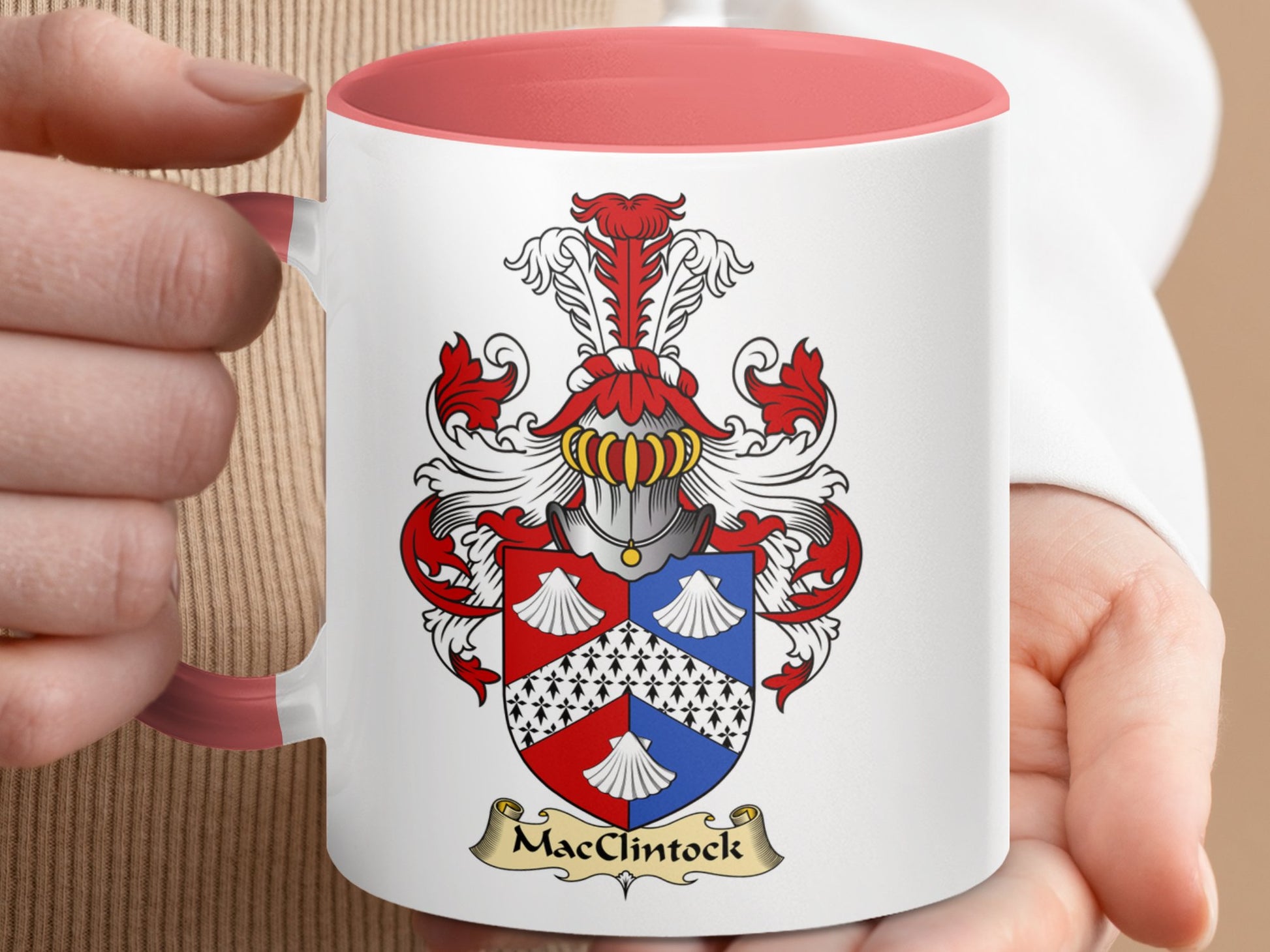 Unique MacClintock Family Crest Printed Ceramic Mug - Living Stone Gifts