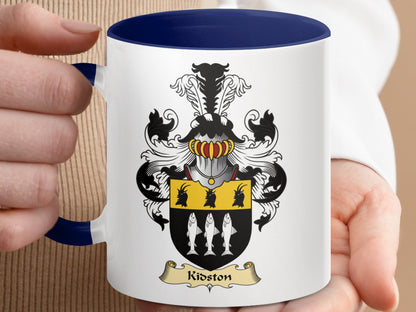 Kidston Scottish Clan Coat Of Arms Accent Mug - Living Stone Gifts