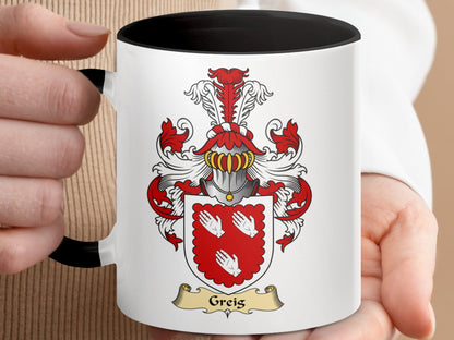 Greig Scottish Clan Coat of Arms Accent Coffee Mug - Living Stone Gifts