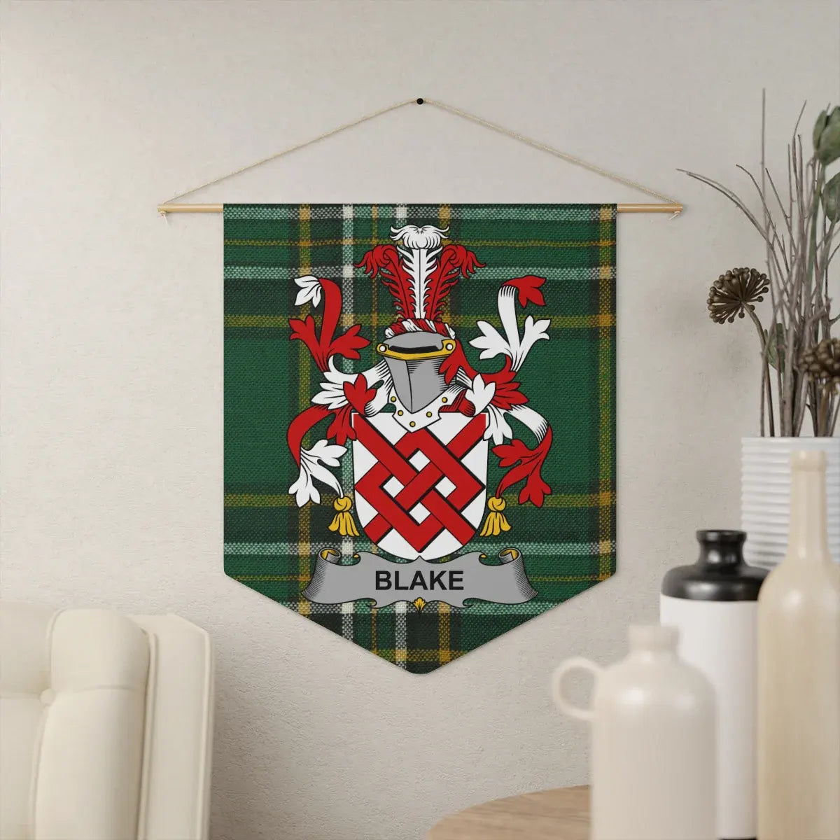 Blake Plaid Tartan Family Crest Wall Hanging product type