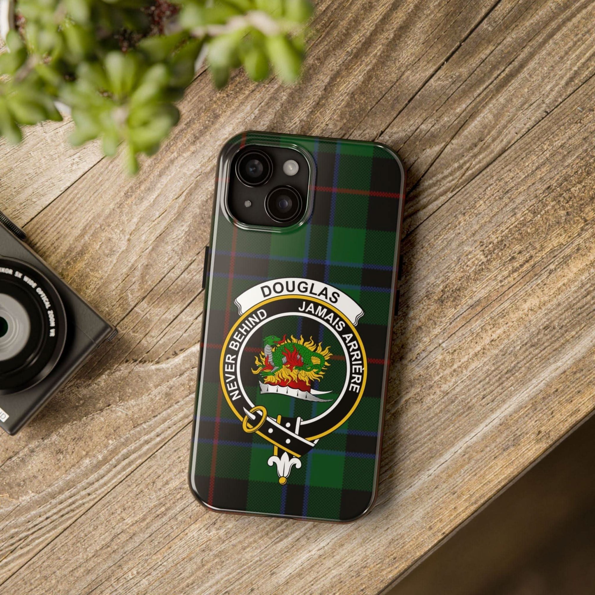 Douglas Clan Crest Tartan Design Cell Phone Case - Celtic Ancestry Gifts