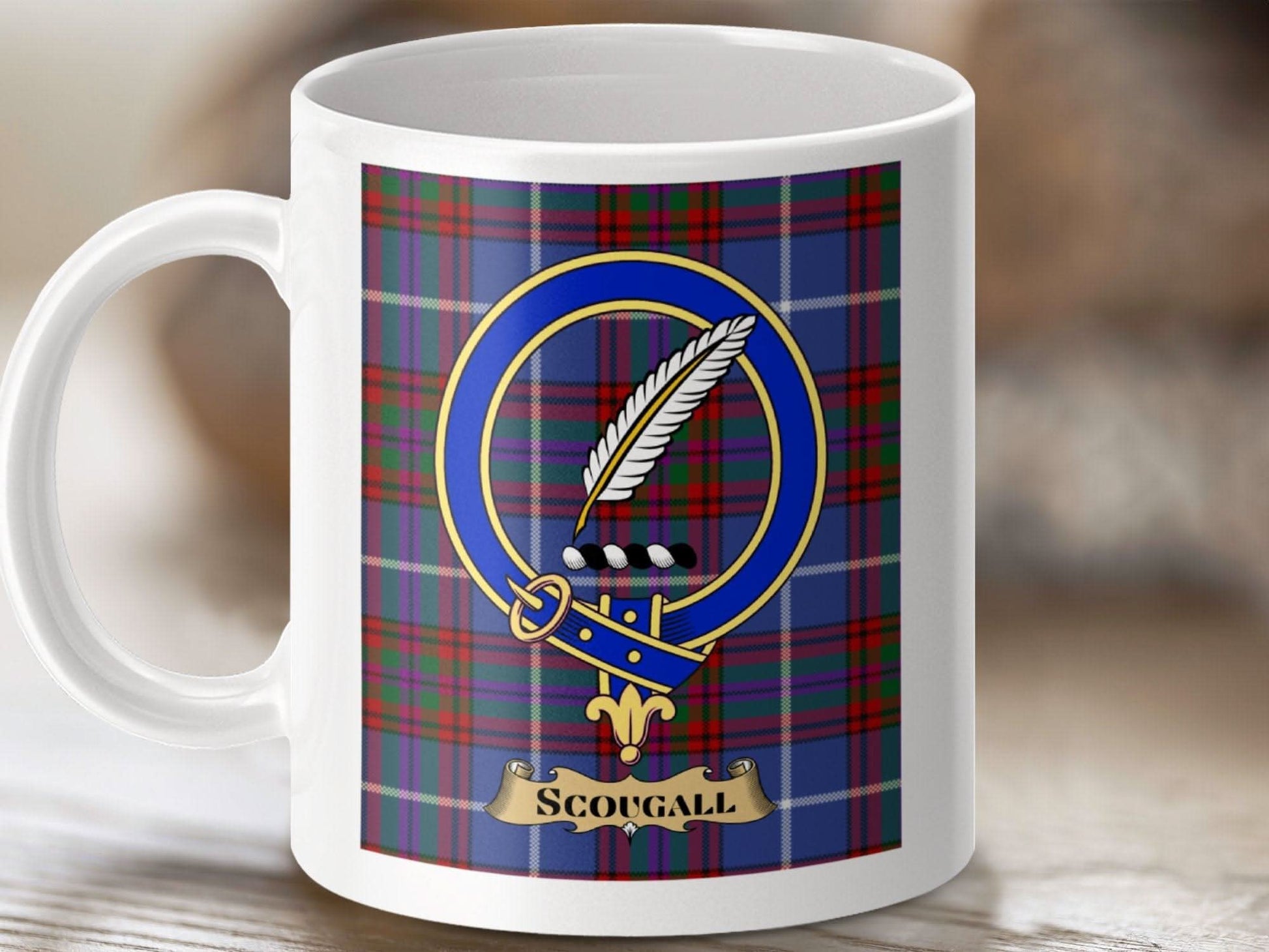 Scougall Clan Crest Tartan Ceramic Coffee Mug product