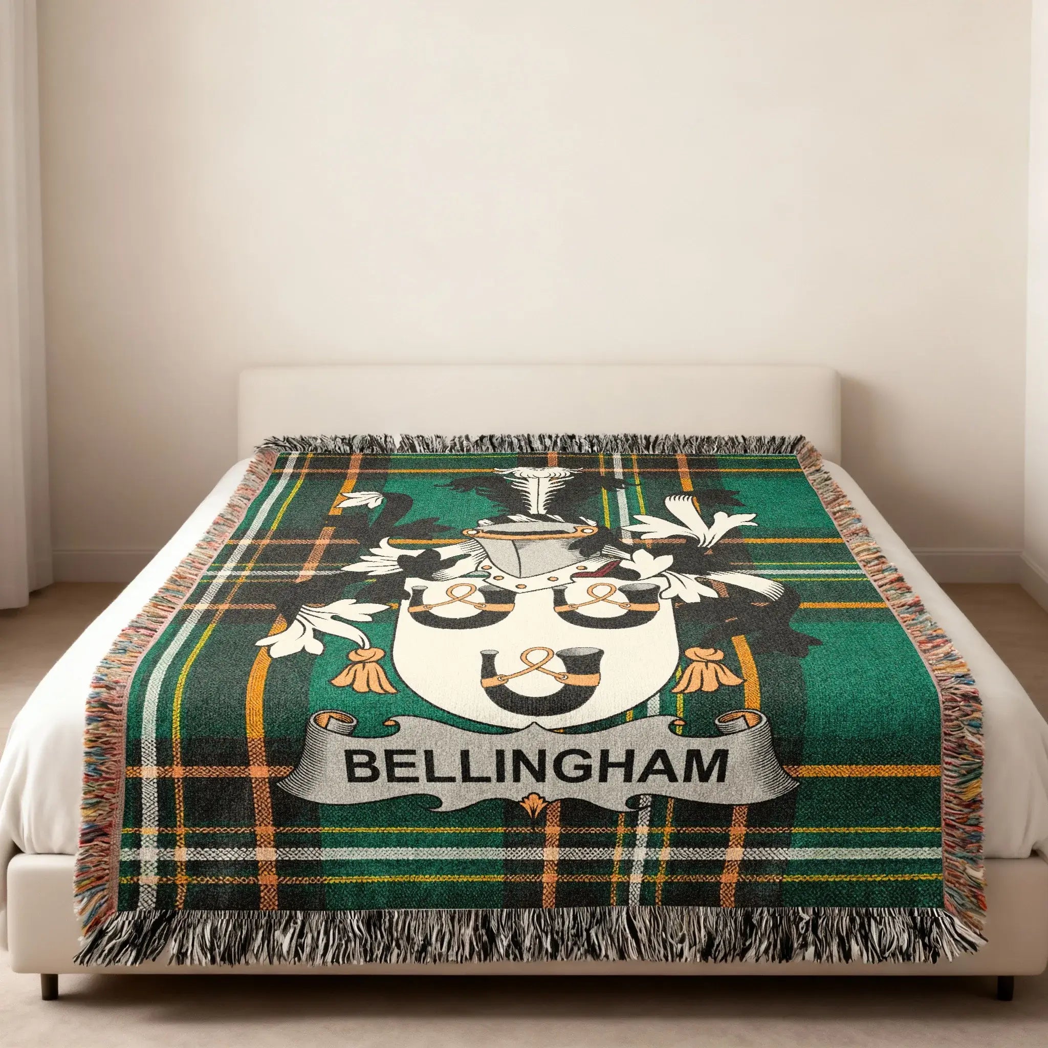 Bellingham Crest Green Plaid Heritage Throw product type