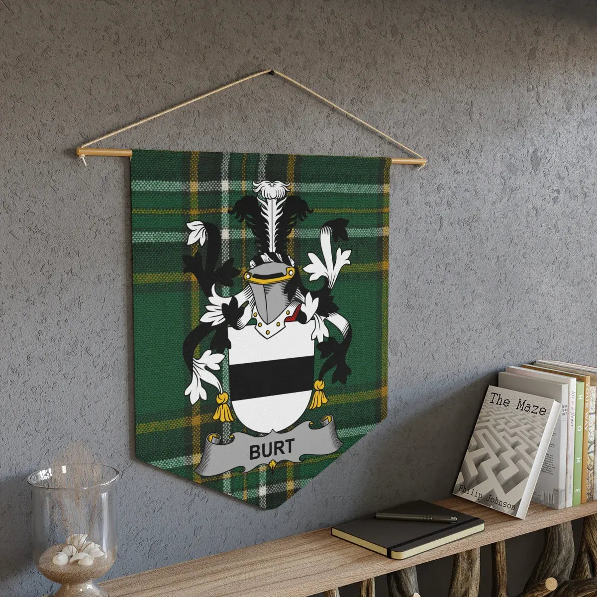Custom Burt Family Crest Heraldic Tapestry Home Decor product type