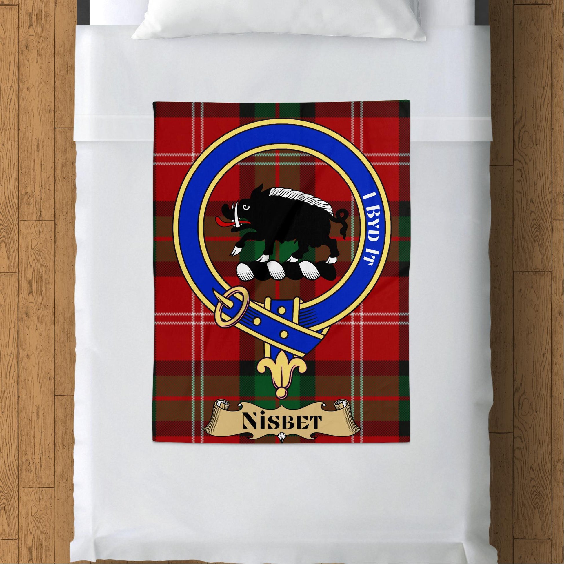 Scottish Clan Nisbet Tartan Throw Blanket - Living Stone Gifts