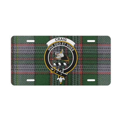 Craig Vive Deo et Vives Tartan License Plate product