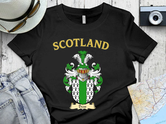 Scotland Deas Family Crest Black T-Shirt product type