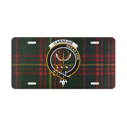 Carnegie Dread God Tartan Plaid License Plate product type