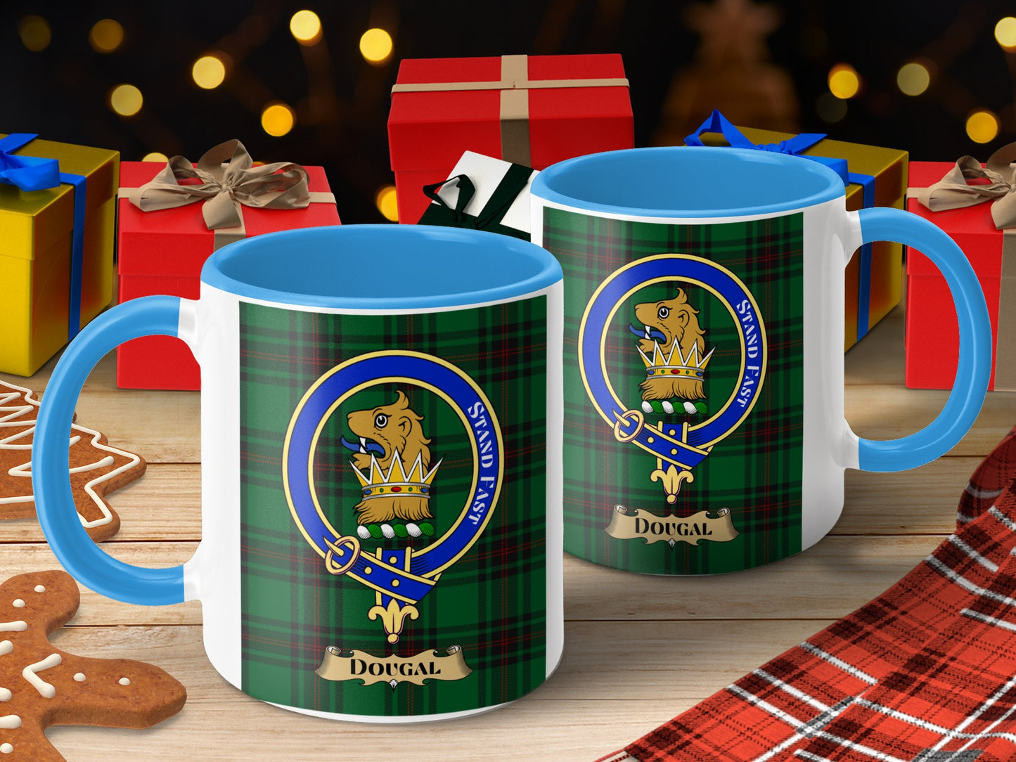 Clan Dougal Scottish Tartan Crest Emblem Mug - Living Stone Gifts