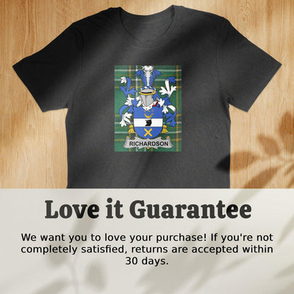 Richardson Family Crest Tartan T-Shirt - Celtic Ancestry Gifts