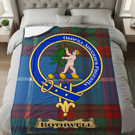 Bothwell Crest Emblem Tartan Blanket product