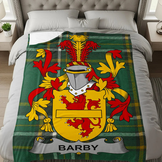 Clan Crest Tartan Throw Blanket Barby product type