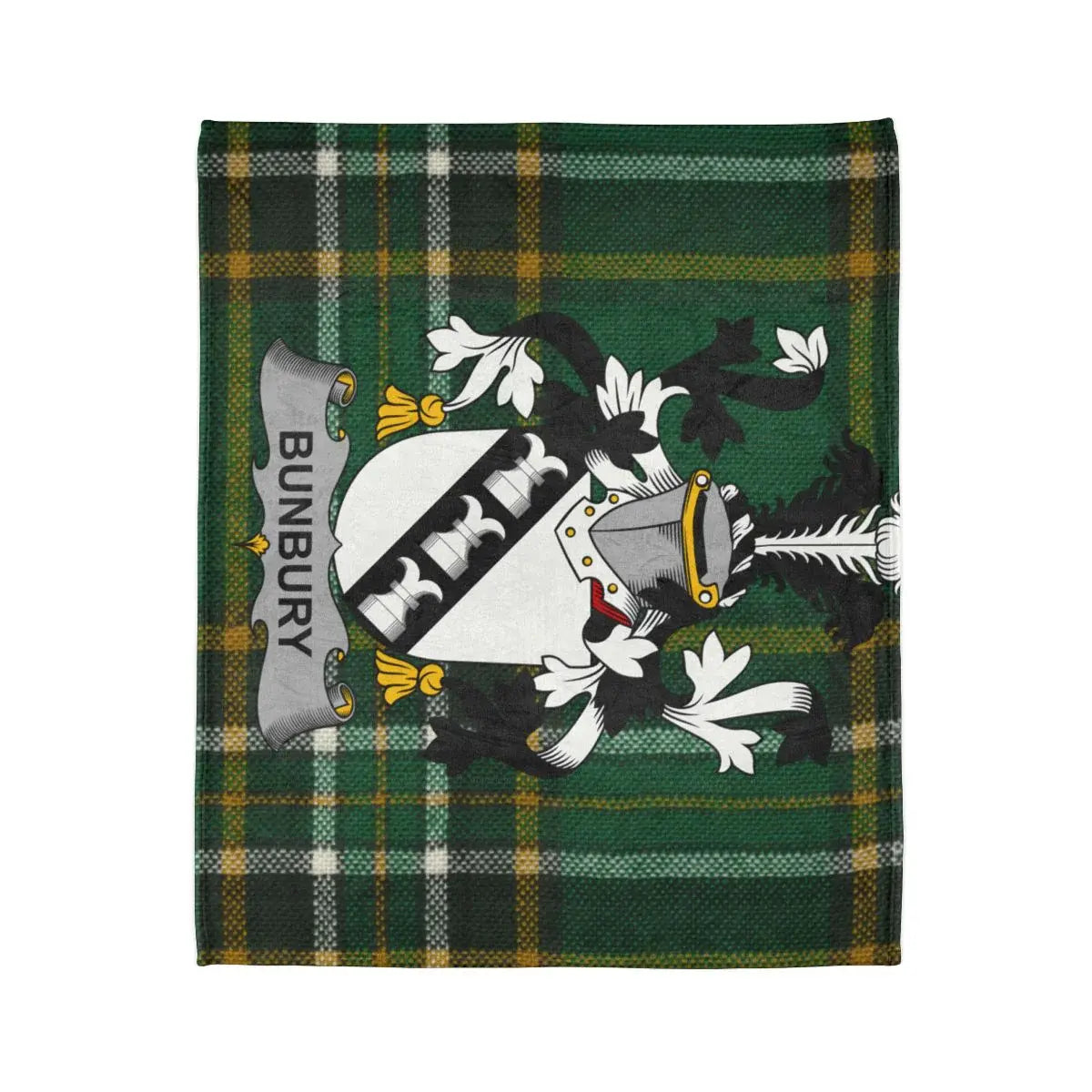 Scottish Tartan Bunbury Clan Coat of Arms Blanket product