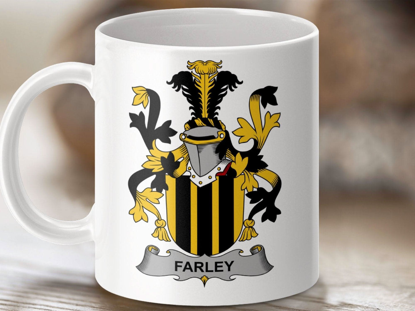 Farley Surname Irish Family Crest Mug - Celtic Ancestry Gifts
