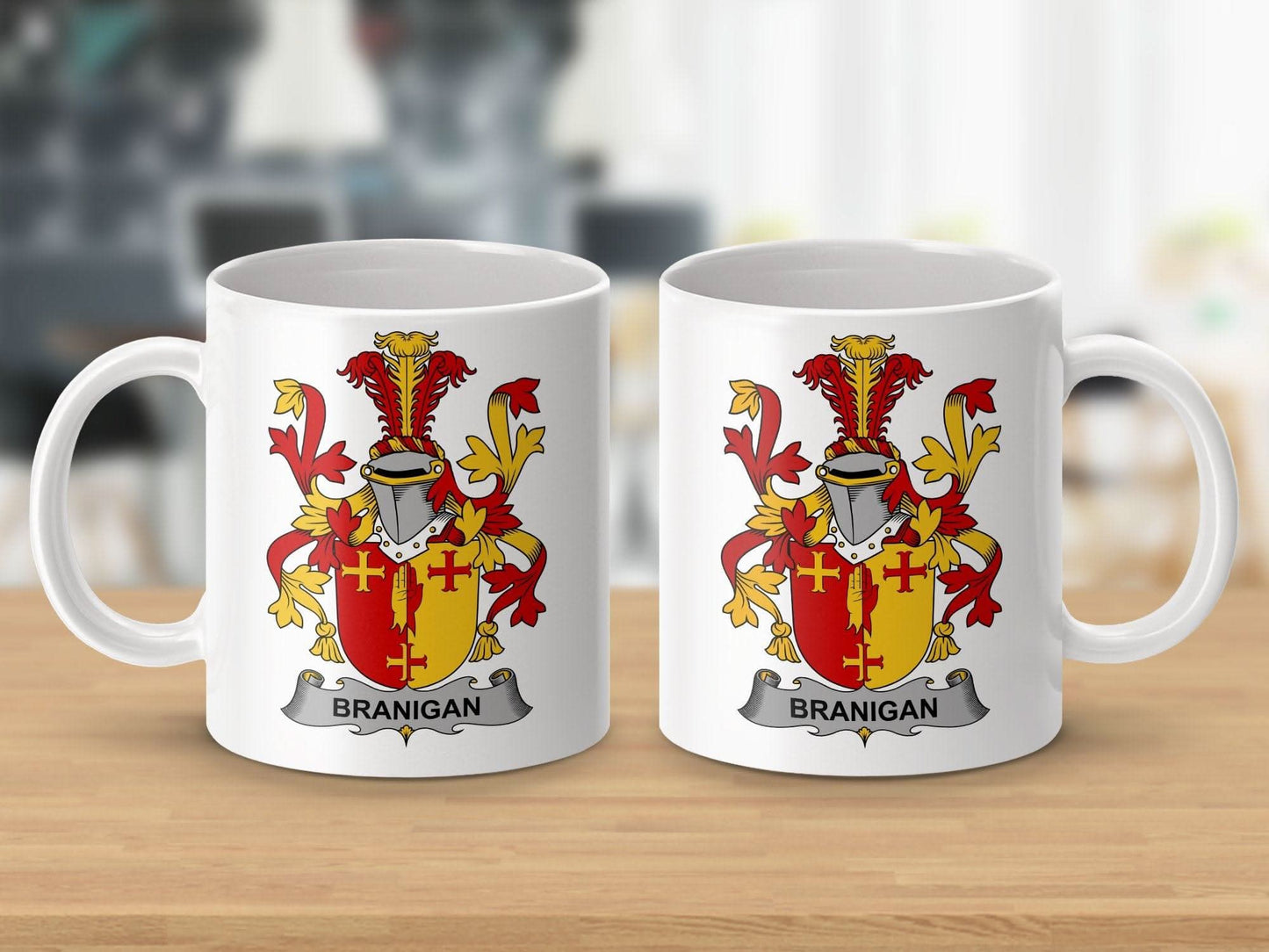 Branigan Surname Irish Family Crest Heritage Pride Mug - Celtic Ancestry Gifts
