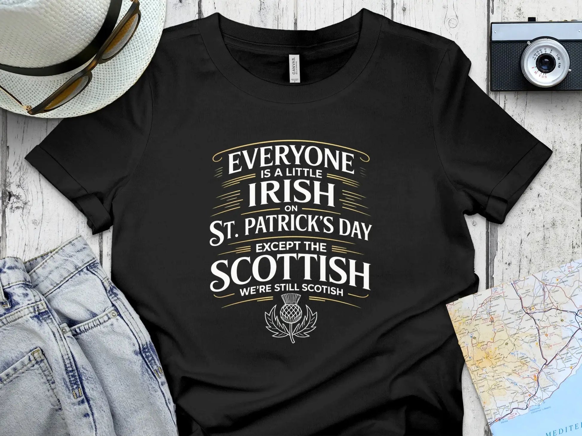 Irish on St. Patrick's Day Scottish Exclusion Shirt