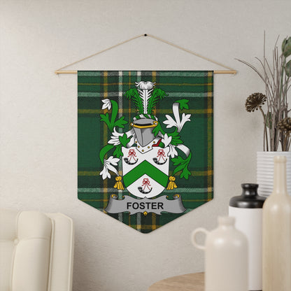 Foster Green Checkered Coat of Arms Wall Hanging product